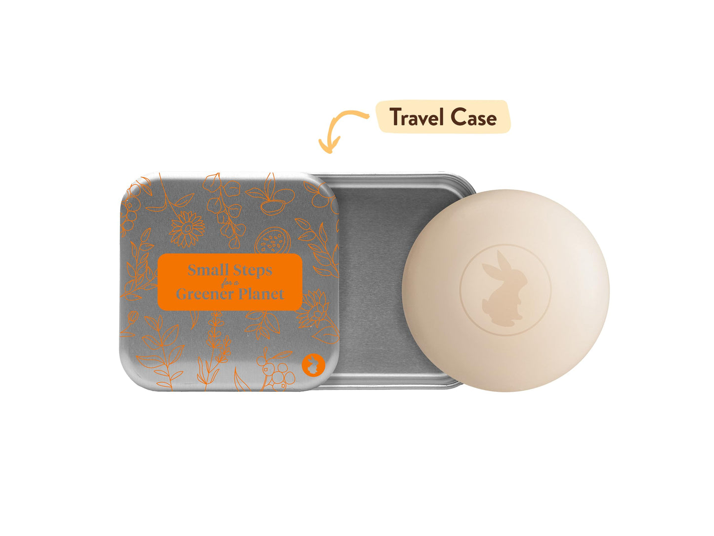 Babo Botanicals Shampoo Solid Bar 2-1 Holder, Travel Case with Lid, Shower Tray with Draining Layer; Aluminum Case for Shampoo or Soap, TSA