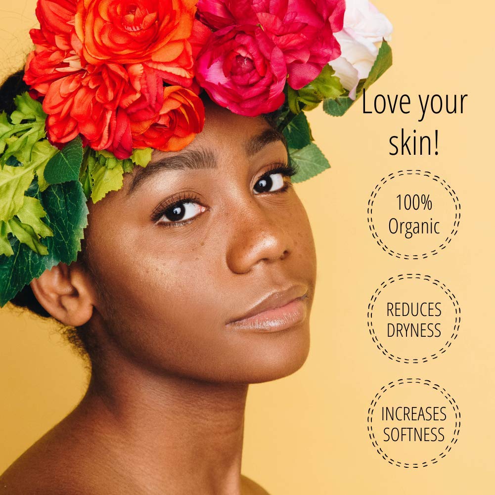 Organic Jojoba Oil Face Serum, Anti Aging Serum, Wrinkle Reduction, Vitamin E, Skincare Facial Serum Reduces Dry Skin, Acne Scars, Pimples, Rosacea, Eczema Psoriasis, Seborrheic Dermatitis