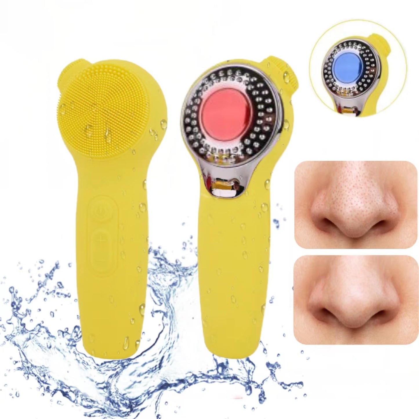 3 in 1 Electric Sonic Face Cleansing Brush, 5 Levels Deep Cleansing, IPX7 Waterproof, USB Rechargeable Silicone Face Scrubber, Vibrating Face Scrubber