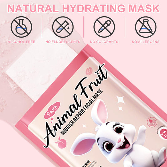 LemonSac 8 Pack Animal Character Sheet Masks, Face Masks for Kids Teens Skin Care, Korean Soothe Facial Mask for All Skin Types, Girls Night Skincare Spa Party, Birthday Gifts for Women Men (8PCS A)