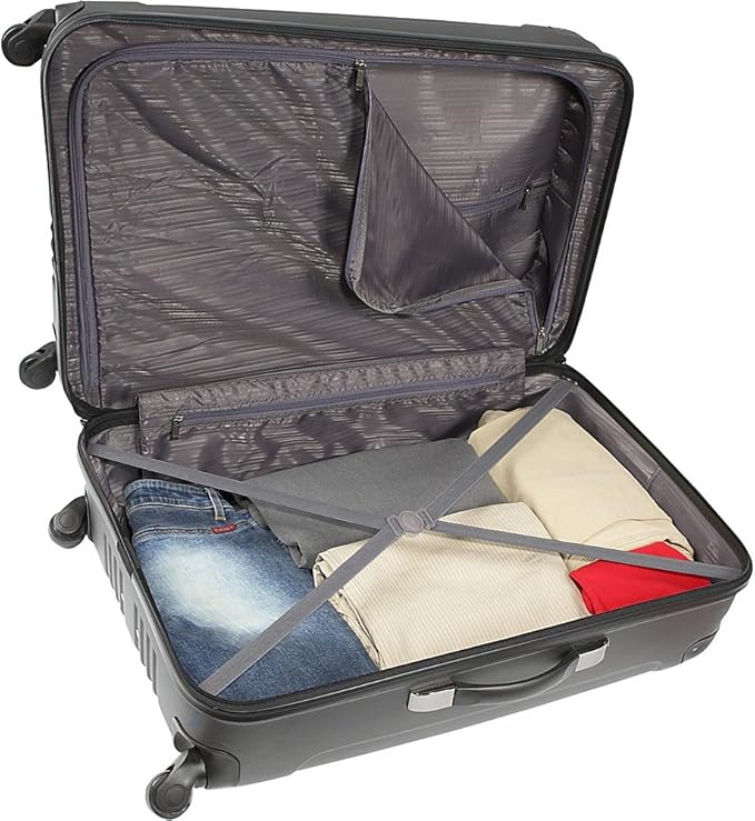 Kenneth Cole REACTION Out of Bounds Lightweight Hardshell 4-Wheel Spinner Luggage, Rose Gold, 28-Inch Checked