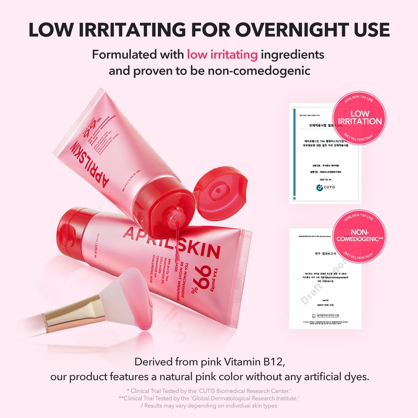 APRILSKIN TXA Niacinamide 99 Overnight Wrapping Mask | 99% High-Purity TXA+Niacinamide for Uneven Skin Tone | Overnight Skin Booster for Toning Care, Firming & Pore Care | 80ml, 2.70 fl.oz.