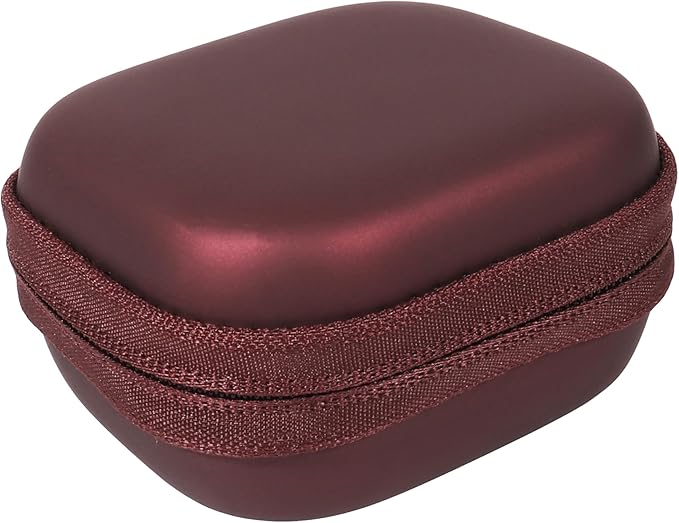 CaseSack Case for JLab Go Pop+,Go Air Pop, Air, Air Tones+/ Tones, JBuds Mini True Wireless Earbuds, Compact Organizer for The Charger case and Charger Cord (Red)