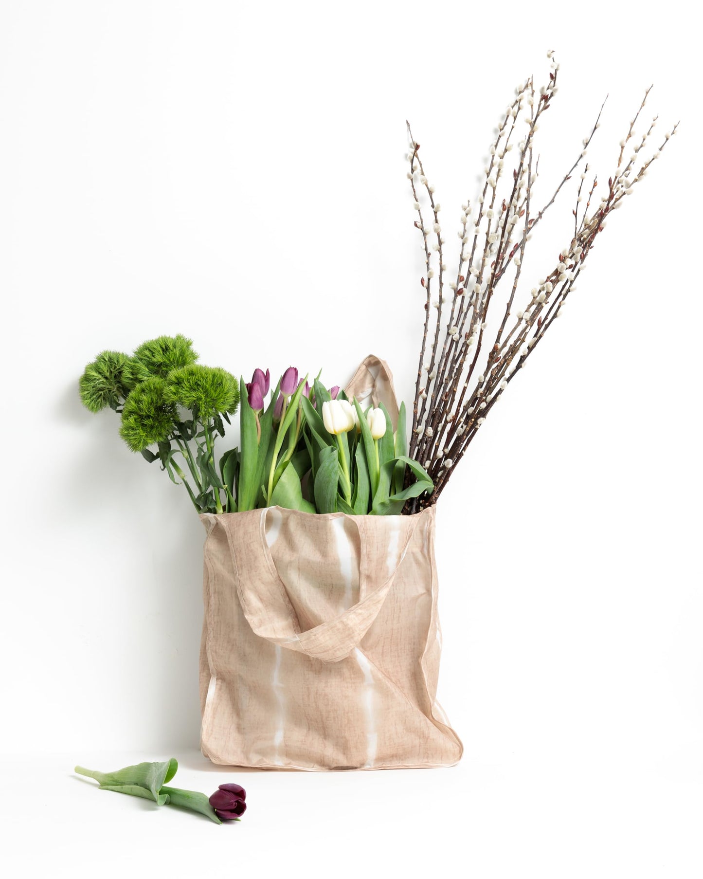 Pure Sage Reusable Grocery Bag - Stylish Shopping Bag for Groceries - Foldable Tote Bag - Medium Size - Natural Mood