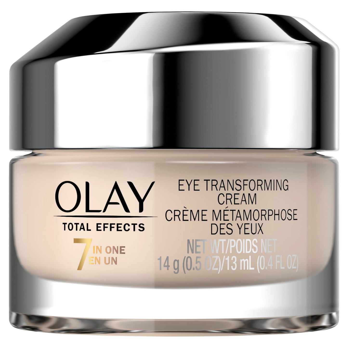 Olay Eye Cream, Total Effects Anti-Aging Treatment, 7-in-1 Hydrating, Evens Tone, Brightens, Smooths Line Lines, Minimizes Look of Pores, Firms, Reduces Dark Spots - Fast Absorbing, 0.5 Oz