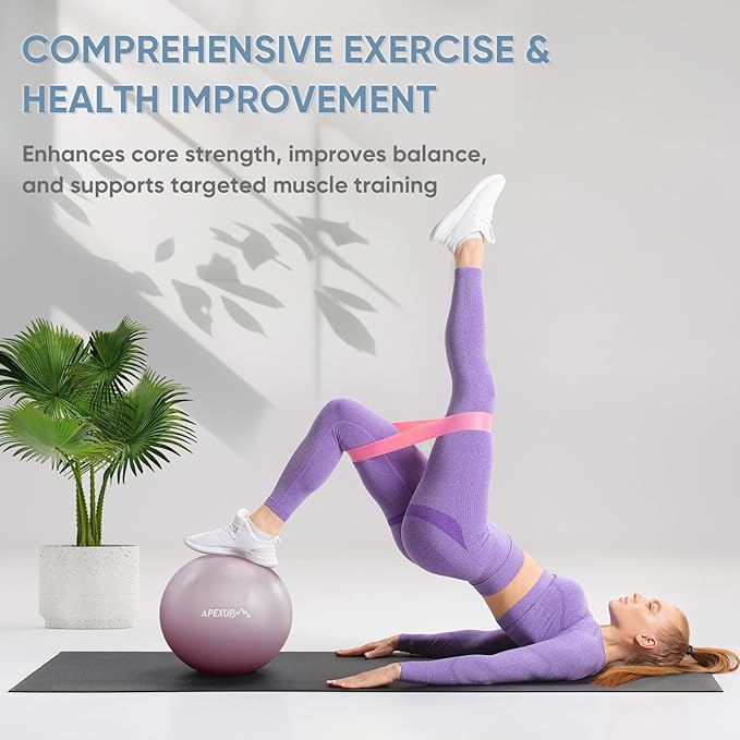 APEXUP Yoga Ball Exercise Ball Anti Slip Heavy Duty for Fitness, Balance & Core Workout