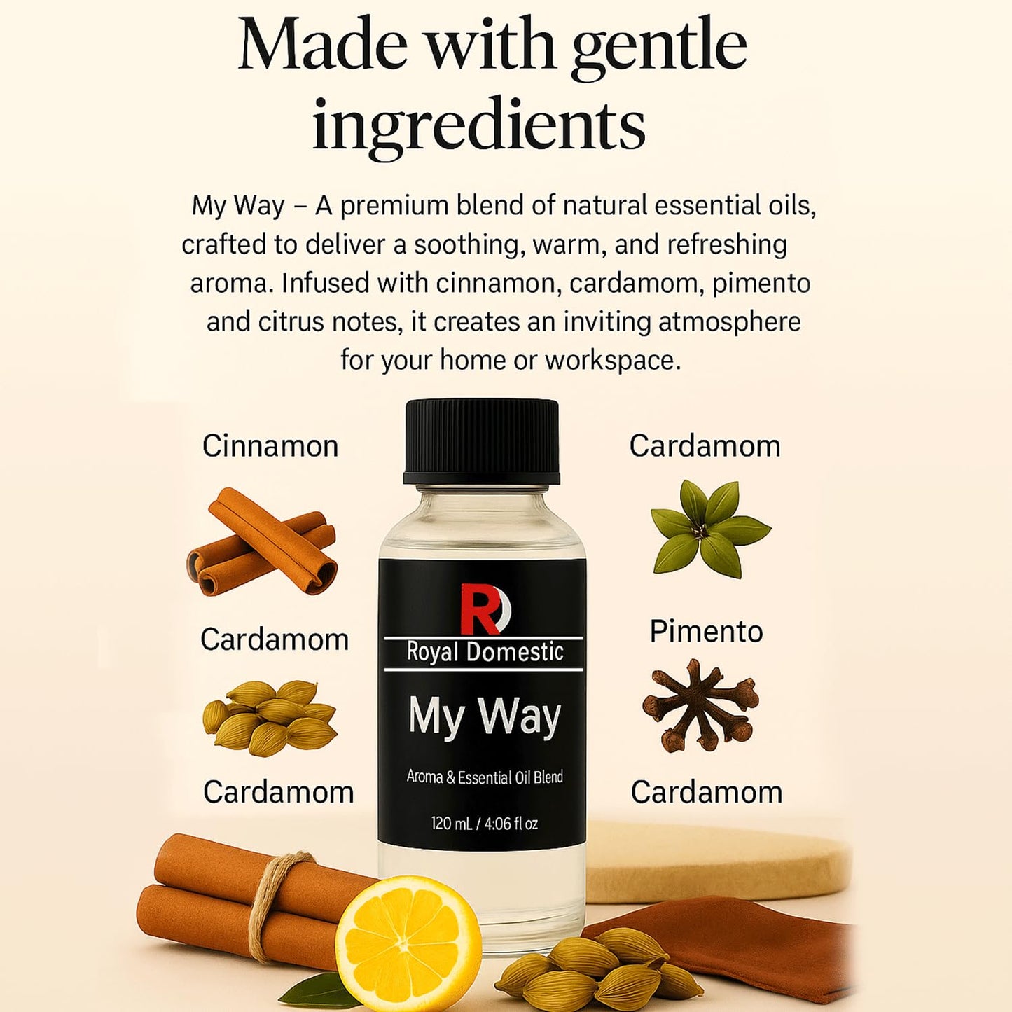 Luxury Hotel Scent Essential Oil – Sandalwood, Cedar & Soft Floral Aromatherapy Blend for Diffusers – Long-Lasting Home & Office Fragrance – Relaxing Spa-Inspired Scent, 120 mL (4 oz) Bottle