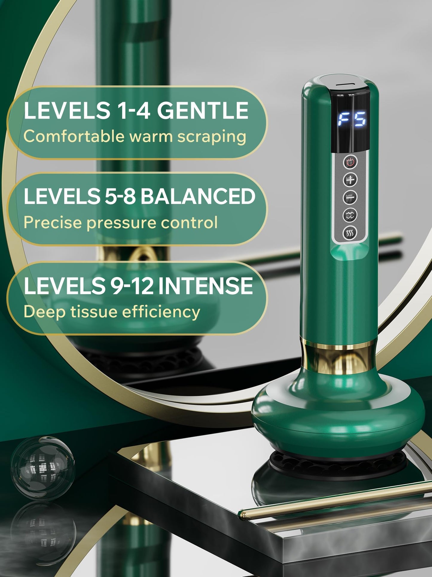 cilotus Handheld Cupping Massager with 12 Adjustable Suction Levels, Rechargeable Cordless Design for Lymphatic Drainage and Anti Cellulite Tool, Cellulite Remover for Legs, Arms, Shoulders