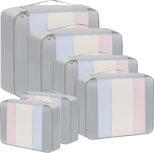 BAGAIL 6 Set/8 Set/10 Set Packing Cubes Various Sizes Packing Organizer for Travel Accessories Luggage Carry On Suitcase