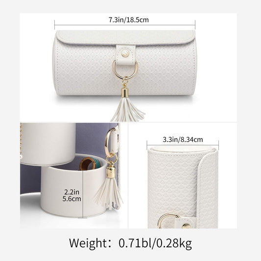 Vlando Wedding Gifts for Women, Travle Jewelry Organizer, Bridal Shower Gifts, Bridesmaid Gifts for Bride, Bridesmaid Proposal, Wedding Gifts, Travel Jewelry Case - White