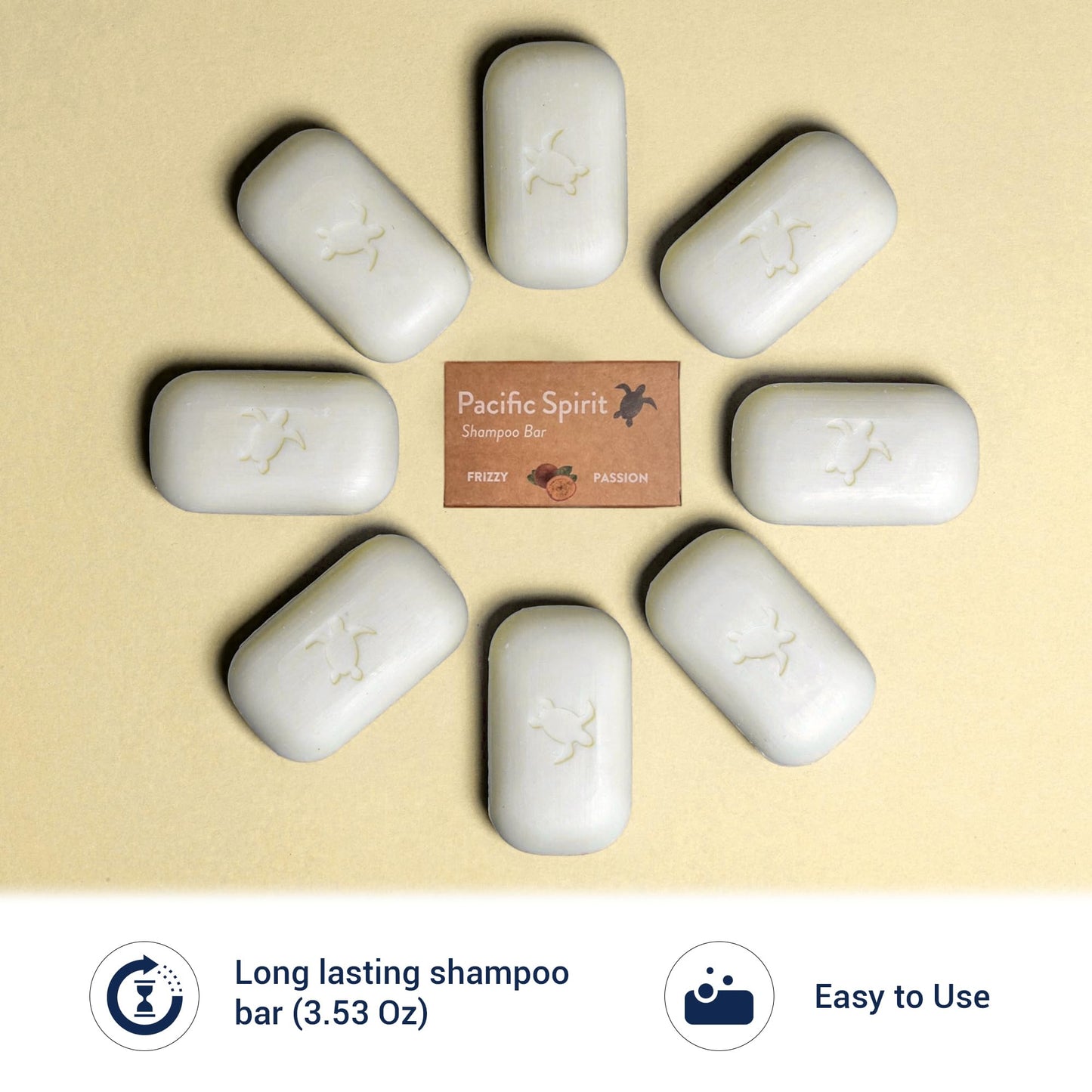 Pacific Spirit Shampoo Bar for Curly & Wavy hair with Coconut Moisturizing and Conditioning - 2 in 1 - Tropical Scent, 3.53 Oz.