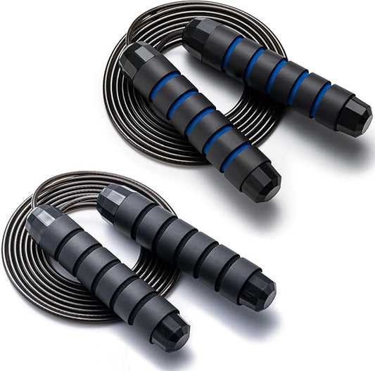 BOOMIBOO Jump Rope, Adjustable Jump Ropes,Skipping Rope Tangle-Free Rapid Speed with Ball Bearings for Women Men Kids,Exercise & Slim Body Jumprope at Home School Gym