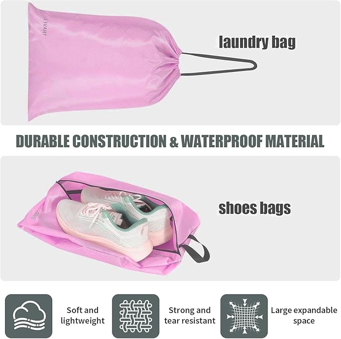 Compression Packing Cubes for Travel 6 Sets, Space Saving Vacation Travel Essentials, Travel Accessories for Suitcase Organizer Bags Set, Durable Luggage Organizer Travel Bags (pink)