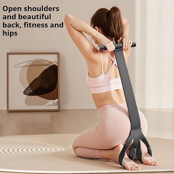 2025 New Yoga Pedal Resistance Fabric Band with Handles Anti-Broken Elastic Sit Up Pull Rope for Strength Training 120lb Full-Body Excercise Band Portable Unisex Resistance Exercise Bands