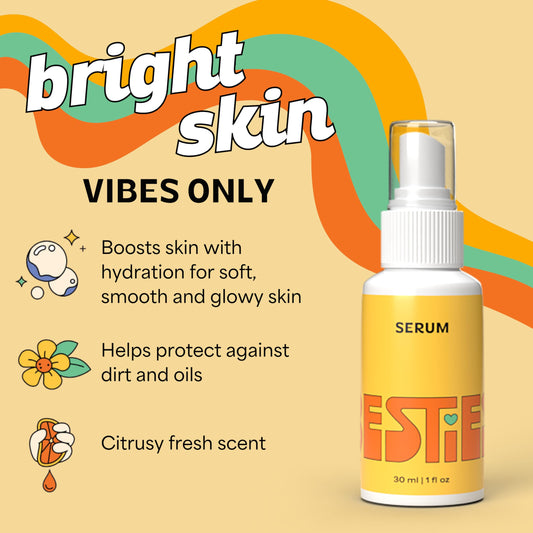 InstaNatural BESTIES Gentle Teen Face Serum | with Vitamin C, Hyaluronic Acid, Sea Buckthorn Oil for Uneven Tone, Hydration, Smoothness | Simple Skincare for Healthy Skin (for All Skin Types)