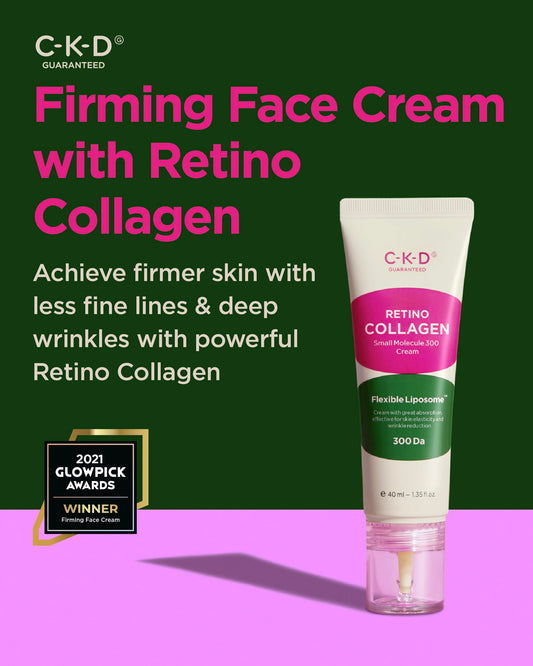 CKD Retino Collagen Firming Face Cream - Hydrolyzed Collagen & Retinol Moisturizer for Collagen Boosting, Improving Elasticity and Deep Hydration. Korean skincare. 1.35 fl oz