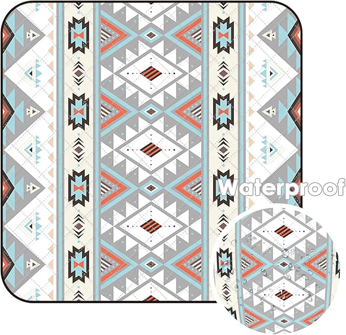 80"x60" Waterproof Picnic Blanket Large Outdoor Camping Blanket Foldable Picnic Camping Blanket Thicker Machine Washable Picnic Mat Portable Wearable for Picnics, Camping