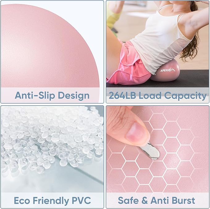 APEXUP Yoga Ball Exercise Ball Anti Slip Heavy Duty for Fitness, Balance & Core Workout
