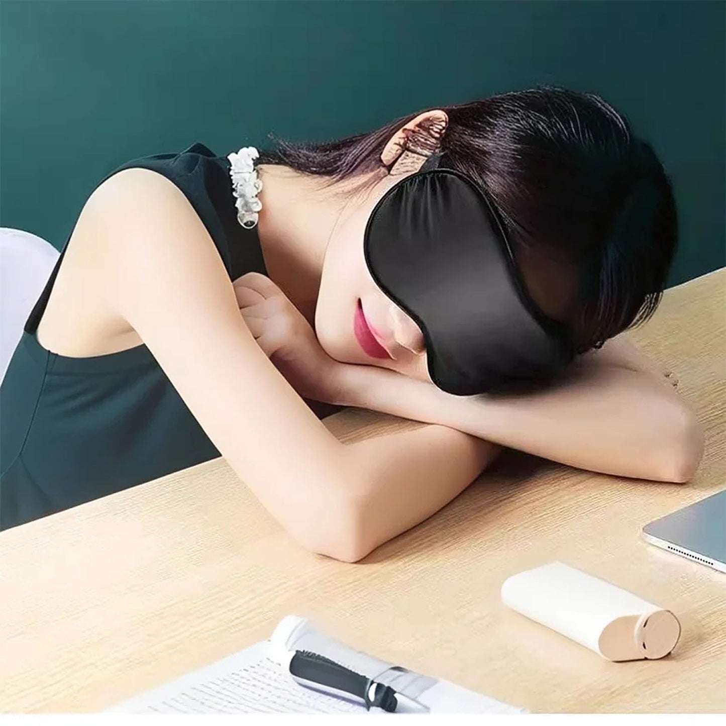 4 Pack Sleep Mask for Women & Men, 100% Blackout Silky Eye Cover, Zero Eye Pressure Soft Satin Blindfold with Elastic Adjustable Strap, Lightweight Night Eyes Shade for Travel Nap Side & Back Sleepers