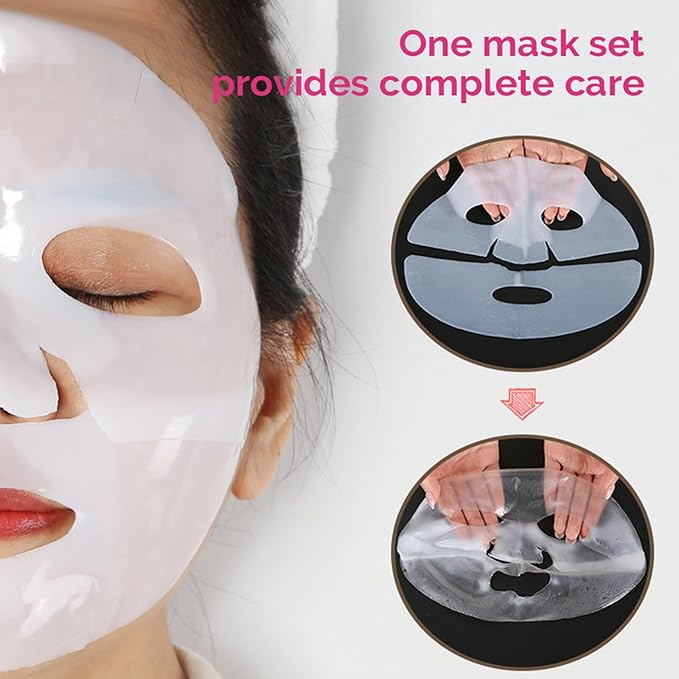 Collagen Face Mask 4-Pack - Hydrogel Sheet Mask with Hyaluronic Acid & Peptides for Instant Glow,Korean overight Wrapping Face Sheet,Elasticity Enhancing,Firming,Moisturizing