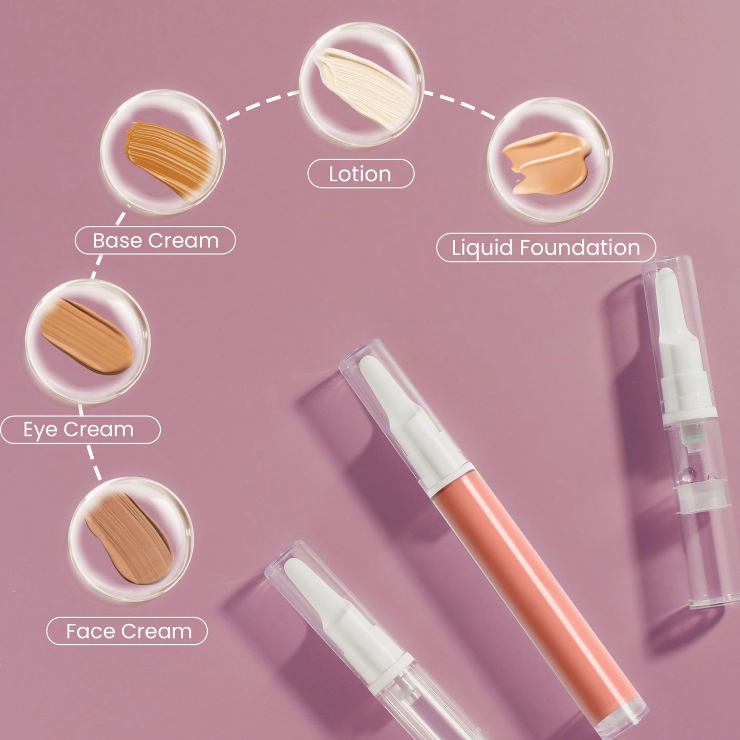 Liobelon 15 Piece Airless Pump Bottles, Empty Refillable Airless Pump Jars, Travel Size Dispenser Vacuum Eye Cream Bottle, Mini Travel Bottles for Lotion Toiletries Liquid Toner Sample, 5ml 10ml 15ml