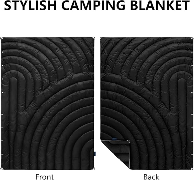 Camping Blanket,Puffy Lightweight Packable Outdoor Blanket for Camping,Traveling, Stadium, Hiking, Picnics