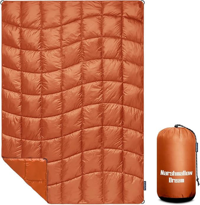 Camping Blanket, Packable Puffy Blankets Lightweight Windproof Waterproof for Outdoors,Hiking, Backpacking,Beach,Car,Picnic,Stadium