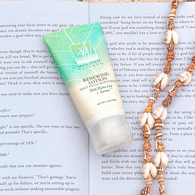 Absolutely Natural - Renewing Lotion Facial Moisturizer with Aloe, Vegan, Made in the USA