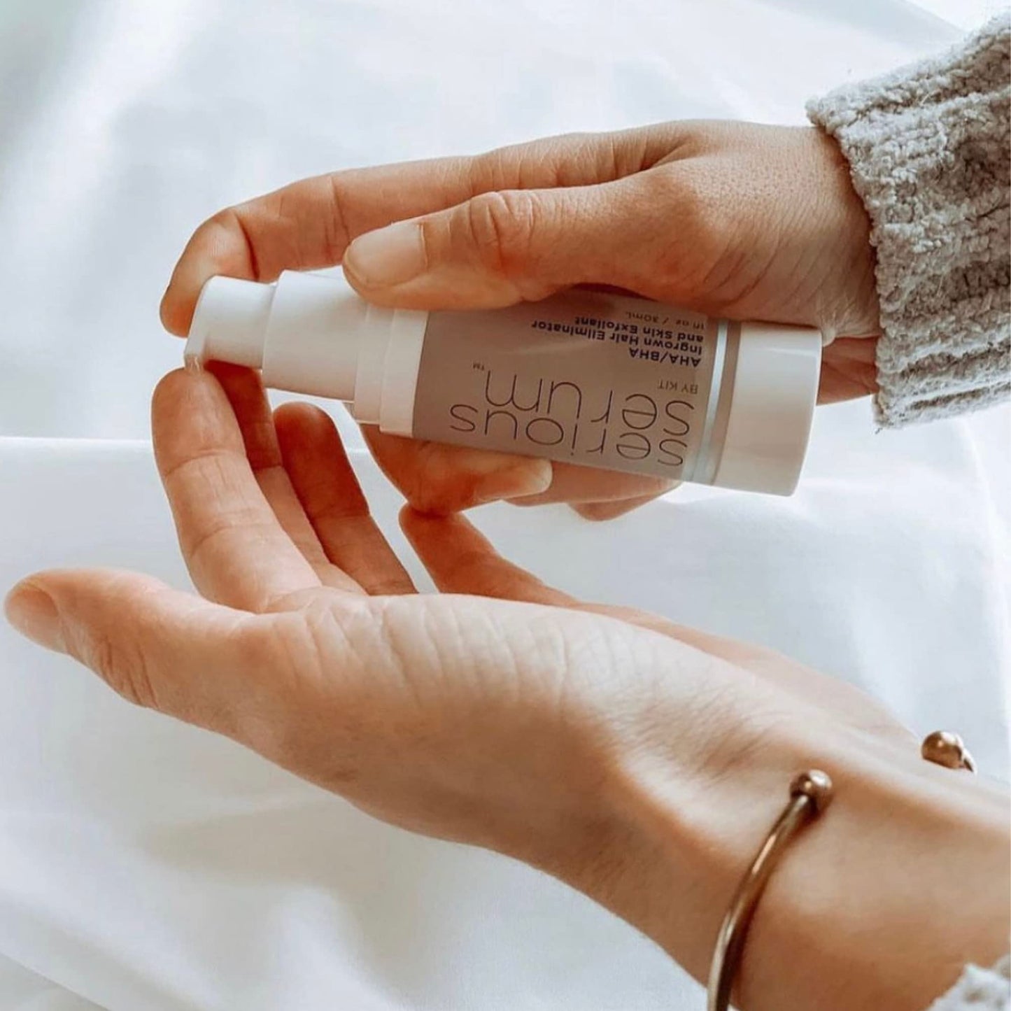 Serious Serum Exfoliating Ingrown Hair Serum – Glycolic, Lactic & Salicylic Acid Formula for Smooth Skin – Razor Bumps, Ingrown Hairs & Razor Burn – Hydrating Formula for Post-Shave & Waxing Care