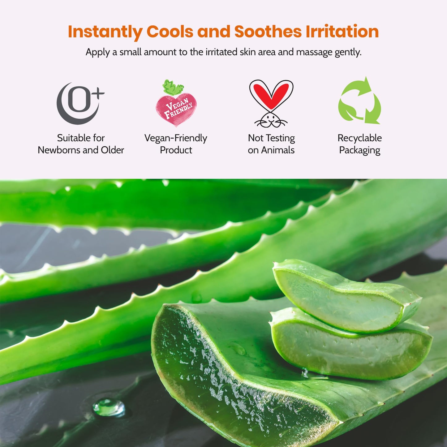 Mommy Care Soothing Gel – Aloe Vera Formula for Fast-Acting Sunburn & Bug Bite Relief, Cooling & Calming Skincare Solution, 70 ml / 2.03 fl oz