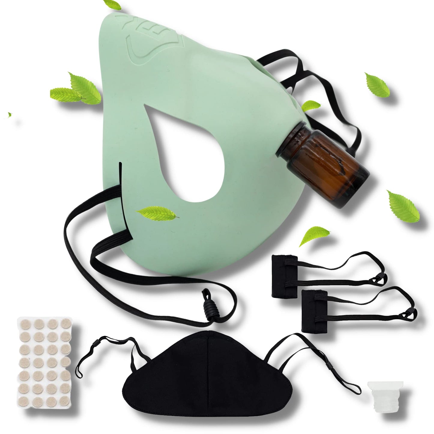 EsScents Aromatherapy Inhaler Scented Mask - Essential Oils Personal Diffuser - Discrete Essential Oil Inhaler Mask - On-The-Go Essential Oils Sniffer, Wearable Vapor Inhaler - Soft Silicone Face Mask