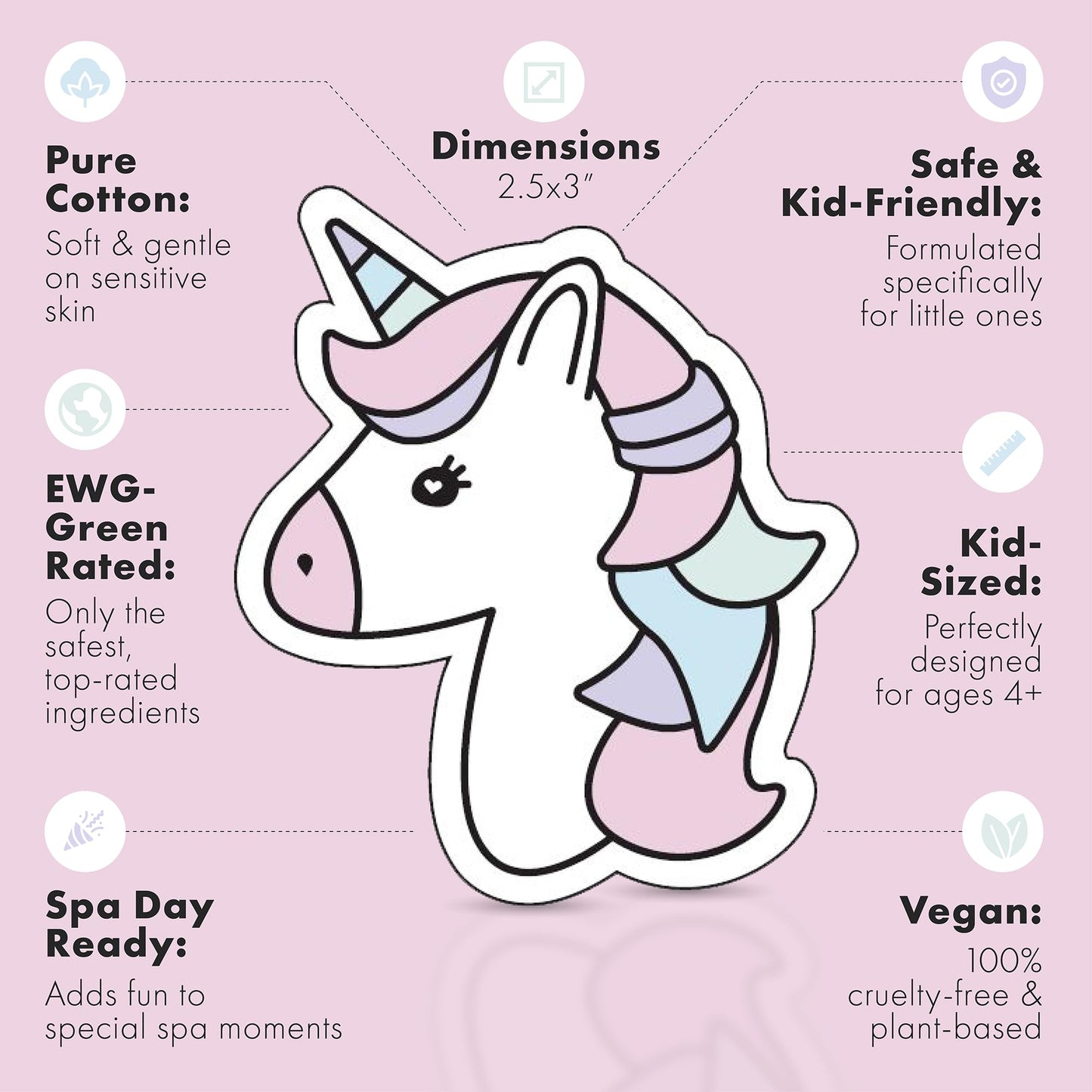 Unicorn Kids Face Masks Skincare Set (20pcs), Organic Vegan & Kid Safe Skin Care Ages 4+, Cute Animal Sheet Masks for Girls, Spa Day, Sleepover, Slumber Party Favors, Stuffs and Gifts for Little Girls