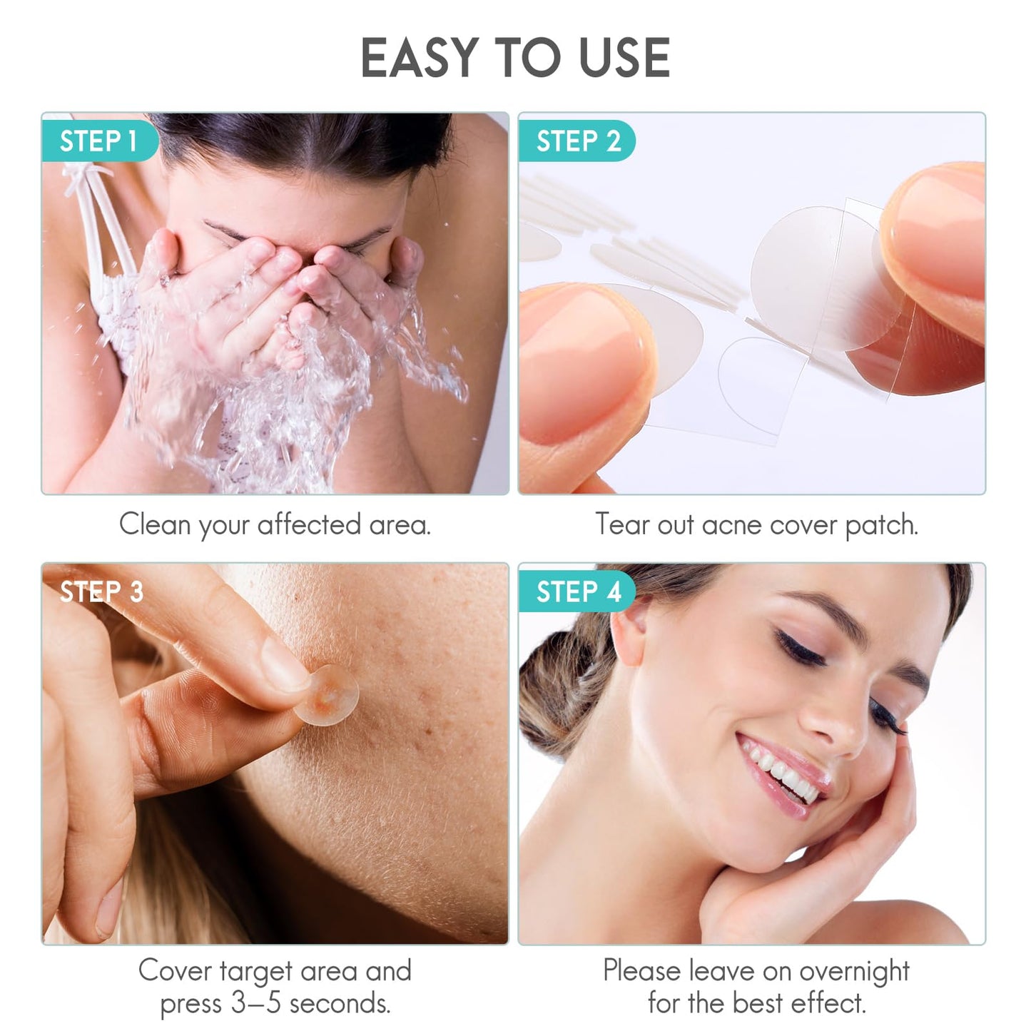 Acne Pimple and blackheads Remover Hydrocolloid patches, 350pcs Holiday colour Star and UltraThin Clear Stickers for Zits, Pimples, Acne,with Salicylic Acid, Tea Tree Oil, Centella acne stick set