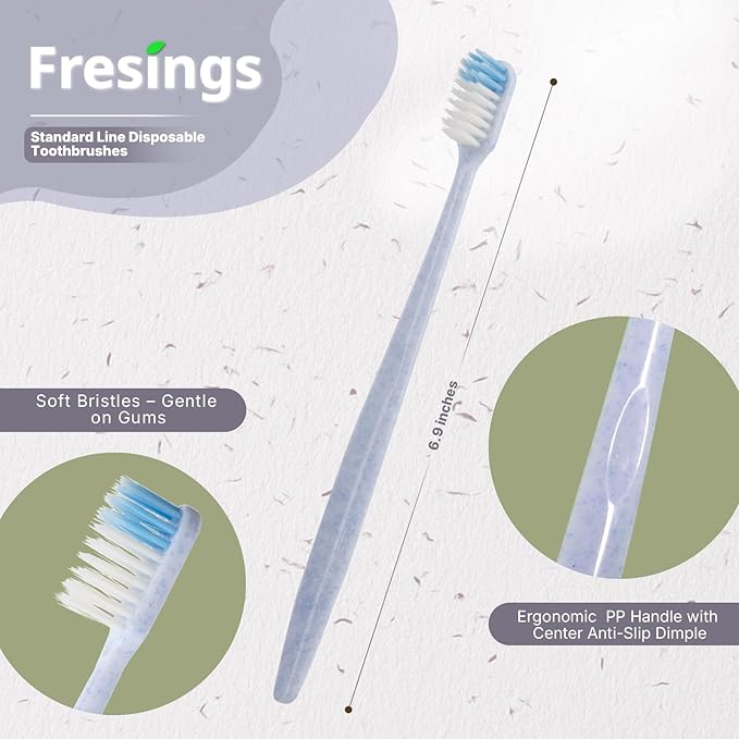 240-Pack Disposable Toothbrushes Individually Wrapped, Soft Bristle Bulk Travel Toothbrush for Adults, Kids, Guest, Hotel, Home, Camping, Donation – 4 Colors, Mini Manual Value Pack