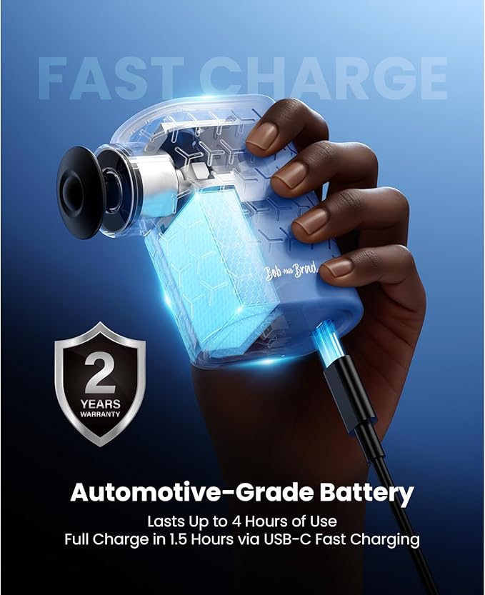 BOB AND BRAD P5 Mini Massage Gun, Pocket-Size Massager for Travel, Ultra-Small Portable Massage Gun for Back & Shoulder Daily Comfort, FSA Quiet Massager HSA Eligible, Gift for Family, Only 0.49 lb