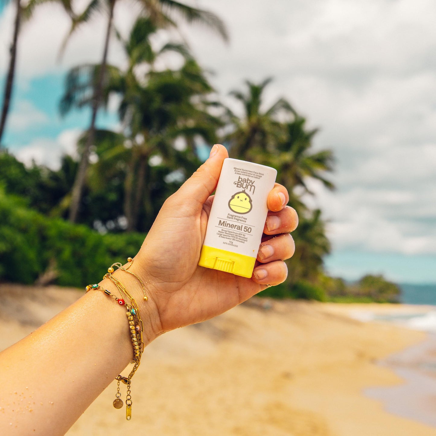 Sun Bum Baby Bum Mineral SPF 50 Sunscreen Stick - Hawaii 104 Act Compliant (Without Octinoxate & Oxybenzone) - UVA/UVB Face and Body Protection - Unscented for Sensitive Skin - Travel Size - 0.45 Oz