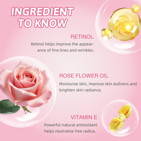 Mother's Day Gifts for Mom Skin Care Routine Kit for Women, Rose Essential Oil+Retinol+ Vitamin E, 10-Piece Complete Skin Care Set, Korean Skin Care Set, Birthday Gifts for Women