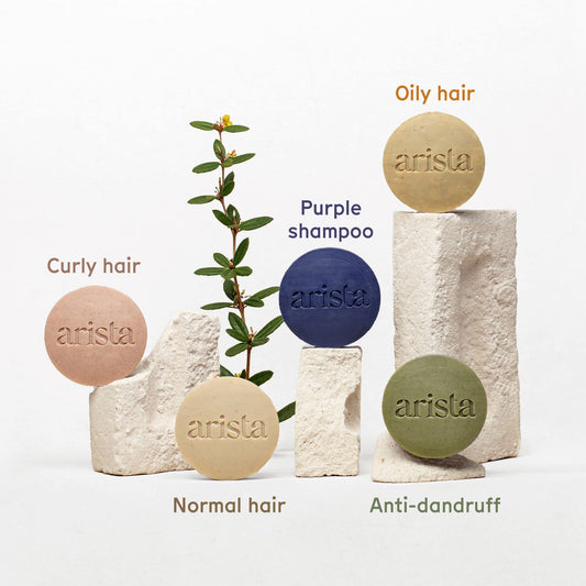 Arista Ayurveda Shampoo Bar with Curly Hair Sweet Almond Oil, Reetha Fruit Powder & Shea Butter, Moisturizing for Curly Hair, Travel size