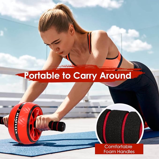 Ab Roller for Abs Workout, Ab Roller Wheel Exercise Equipment for Core Workout, Ab Wheel Roller for Home Gym, Ab Workout Equipment for Abdominal Exercise