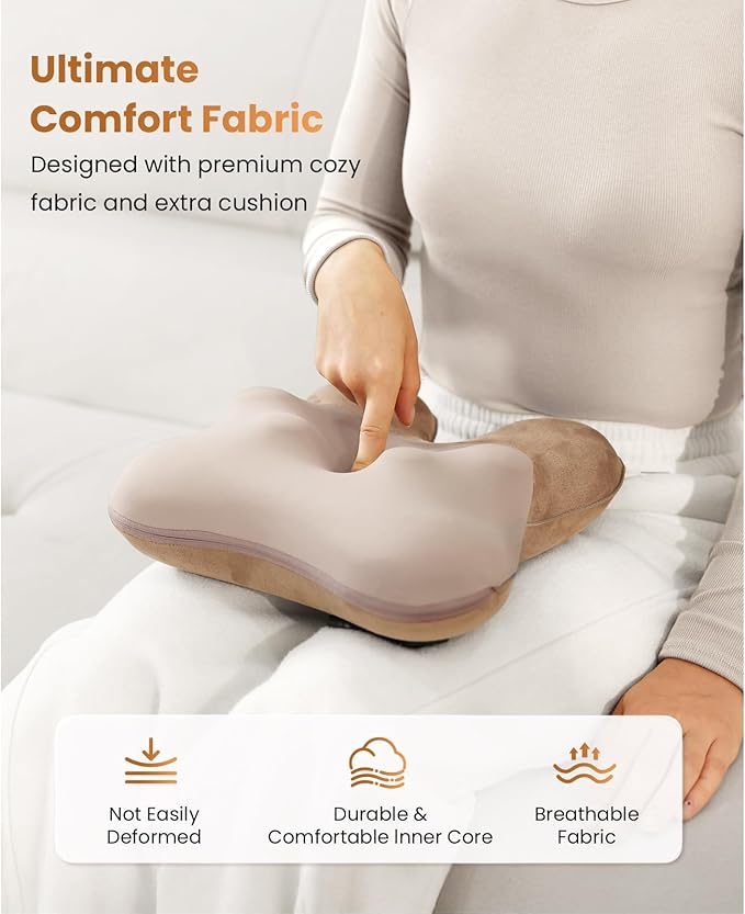 BOB AND BRAD Back Massager with Heat FSA Eligible, EZBack Corded Neck Massager for Pain Relief Deep Tissue, Shiatsu Back Shoulder and Neck Massage Pillow, Full Body Use, Ideal Gifts for Women Men