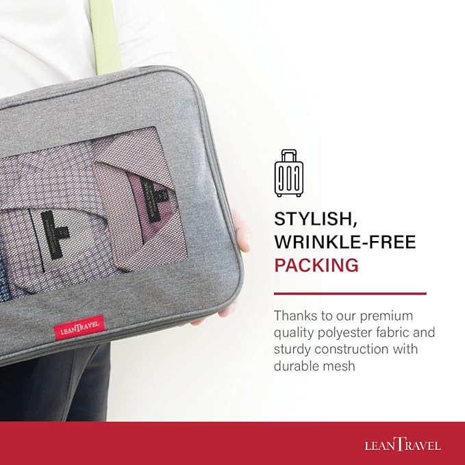 Compression Packing Cubes for Travel Organizers with Double Zipper, LeanTravel