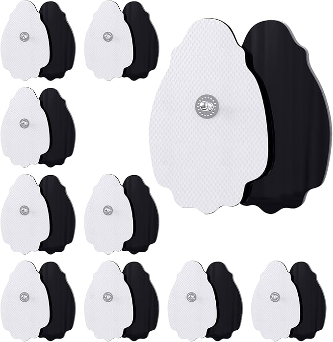 20-Pack TENS/EMS Unit Replacement Pad for More Than 30 Times Use, TEC.BEAN Latex-Free TENS Electrode Pads Set with Upgraded Self-Stick Performance, Compatible with MEDVICE,Belifu EMS Machine