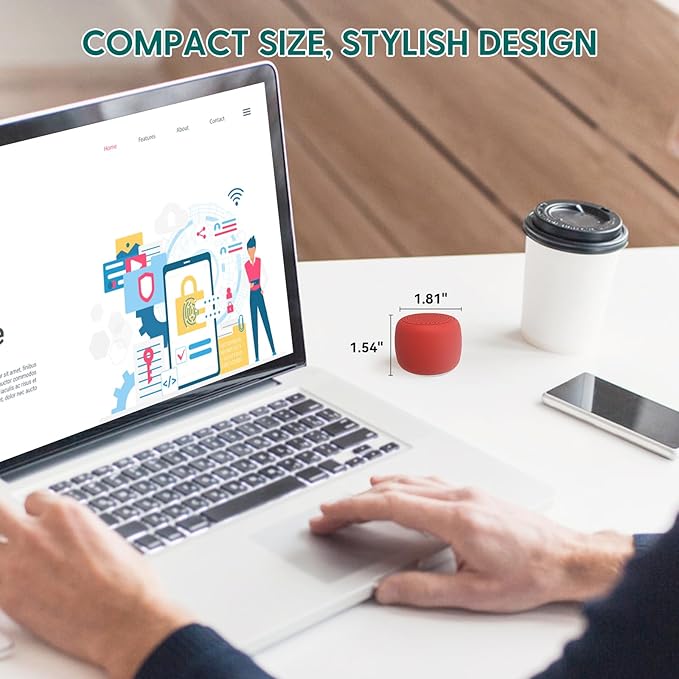 Babelio White Noise Sound Machine for Adults Kids Baby, Mini, 15 Non-looping Sounds, Timer, Memory Function, Easy to Pocket and Travel Red