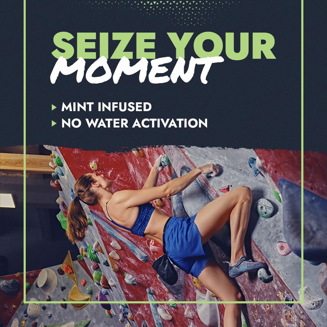 Powerful Instant Wake Up Essential Oil Inhaler for Gym, Powerlifting, Workout, Athletics | Energy, Focus | Mint Scented | Pocket-Sized | Squeezable Bottle to Control Strength | 100+ Uses