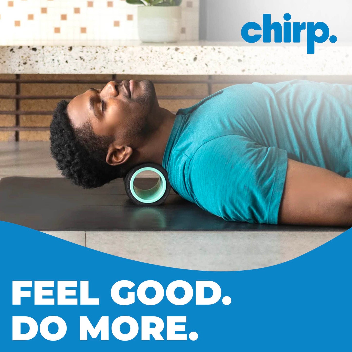 Chirp Wheel Foam Roller – Targeted Back & Neck Relief, Lumbar Spine Stretcher, Spinal Decompression Back Stretcher, Massage Roller with Density Foam for Physical Therapy, Supports 500lbs, 4-Inch Mint