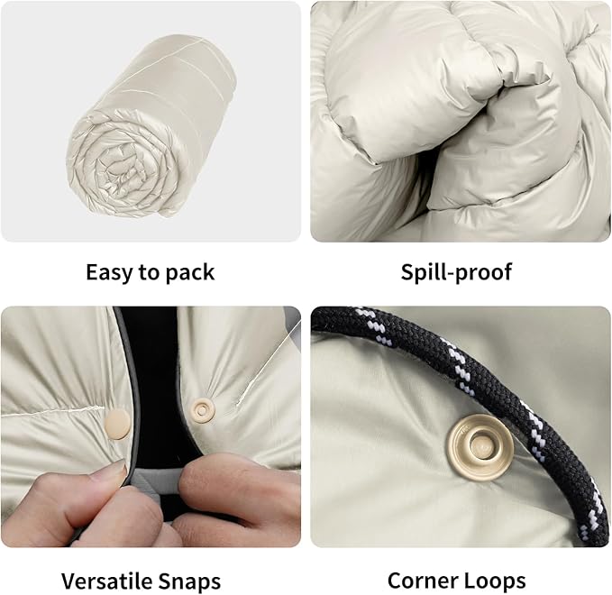 Camping Blanket, Packable Puffy Blankets Lightweight Windproof Waterproof for Outdoors,Hiking, Backpacking,Beach,Car,Picnic,Stadium