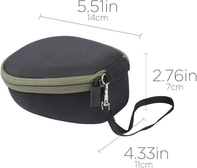 co2CREA Hard Case for SHOKZ New OpenRun Pro 2/1, OpenRun, OpenMove, OpenSwim Pro, OpenSwim, Compatible with All SHOKZ Open-Ear Bone Conduction Sport Headphones, Black Case + Forest Green Zipper