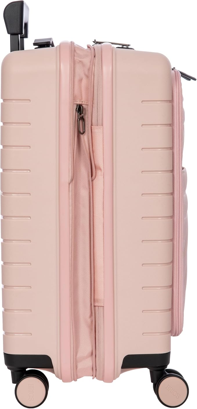 Bric's B|Y Ulisse Spinner Suitcase - 21 Inch Carry-On Luggage - Hard Exterior and TSA-Approved Lock - Rosa Perla