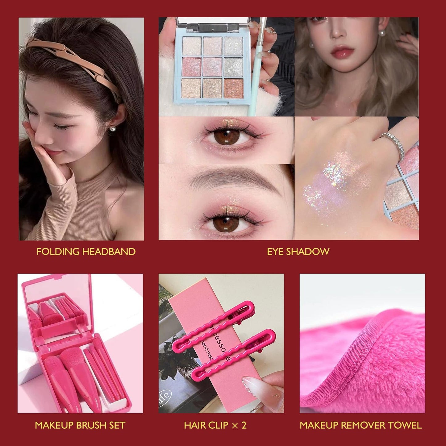 Birthday Gifts for Women Teens Girls, Spa Gift Set, Bath Gift Set for Women, 12 Pcs Rose Vanilla Bath Set, Self Care gifts Bag Makeup Cosmetic Bag, Spa Kit for Teenage Gifts, Daughter Gift Set