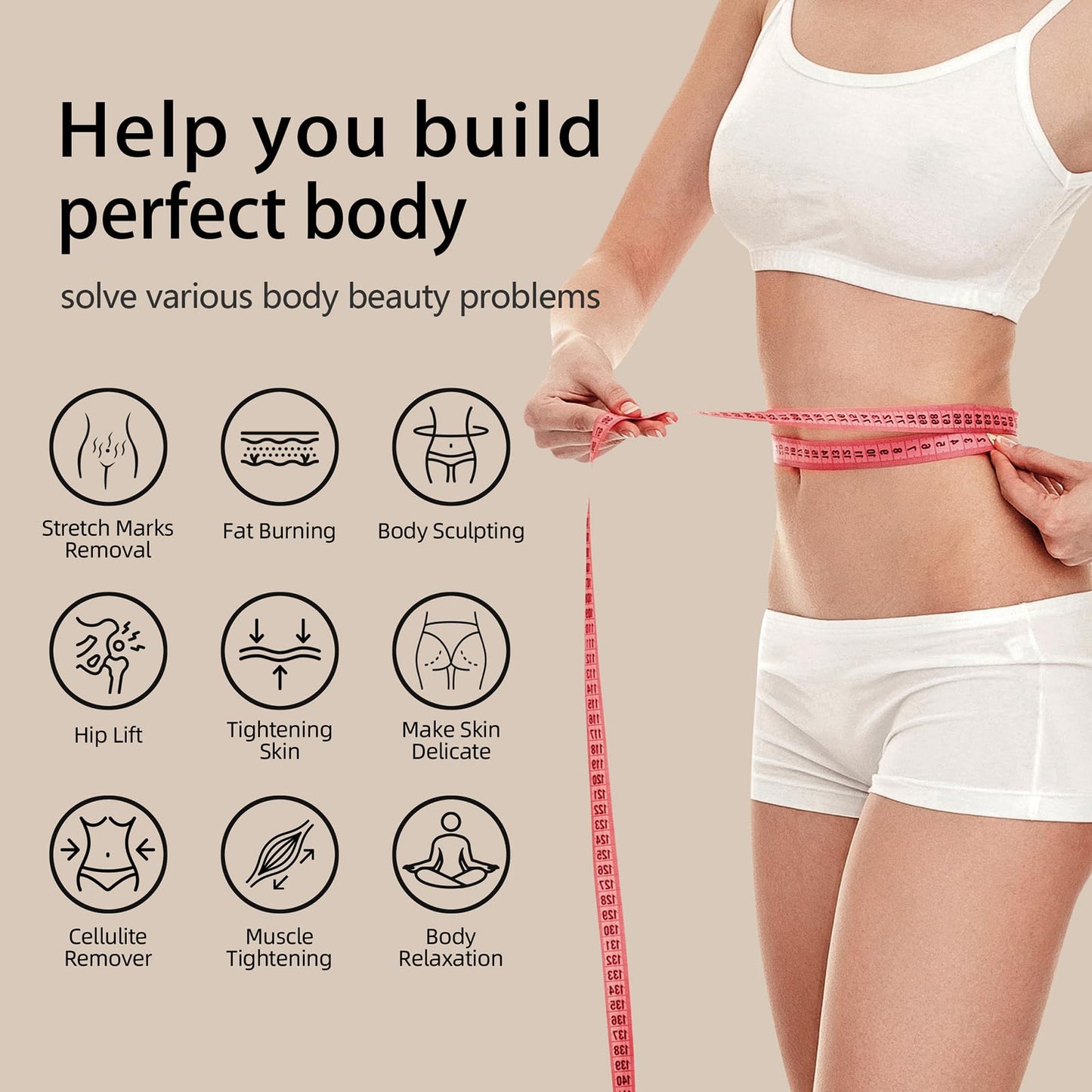 Body Sculpting Machine, Cordless Handheld Body Massager for Belly, Waist, Leg, Butt, Arm - Gifts for Women Mum